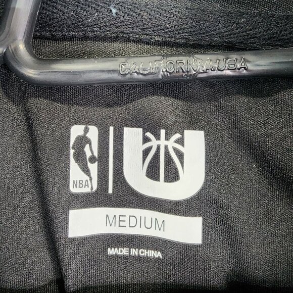 Mens Black Pullover Sweatshirt Oklahoma City Thunder NBA 1/4 Zip Long Sleeve M - Picture 5 of 10